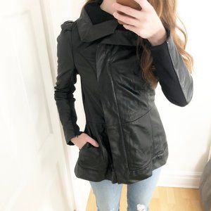 Rudsak Genuine Leather Lined Black Moto Jacket